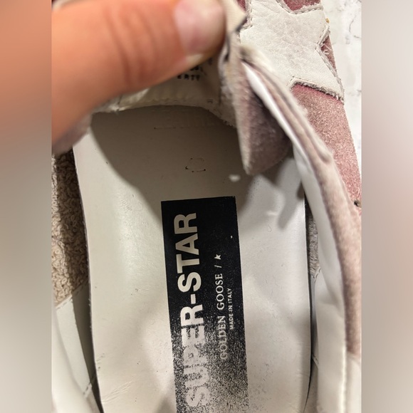 Golden Goose Superstar Sneakers in Pink Suede and White Leather - Picture 1 of 6